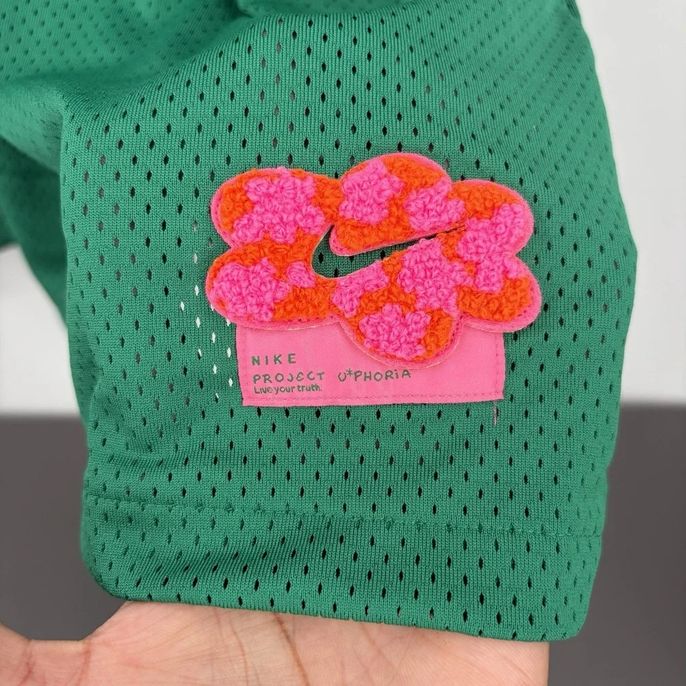 Nike Men's 2XL Sportswear Uphoria Project Mesh Floral Green Shirt DV9676-365 NWT
